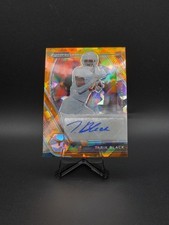 2021 Prizm Draft Picks Tarik Black Orange Cracked Ice Rookie Auto NM