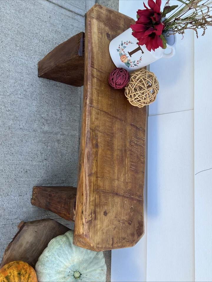 Rustic Log Cabin Log Bench Hand Made In Wa State - Image 3 of 4