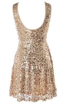 slim fit dress slacks Gold Silver Metallic Mock Neck Skater Dress Medium