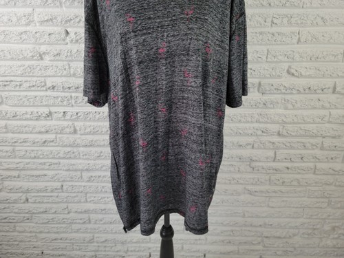 Ditch Plains Ricky Singh Mens Shirt 4X Tee Flamingos Gray Short Sleeve Cotton - Picture 4 of 7