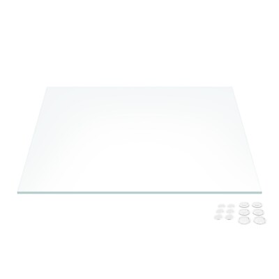Ultra Clear Low-Iron Rectangle Glass Table Top � Durable for Dining & Office Use