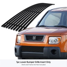 Fits 2003-2006 Honda Element Lower Bumper Stainless Black Billet Grille Insert