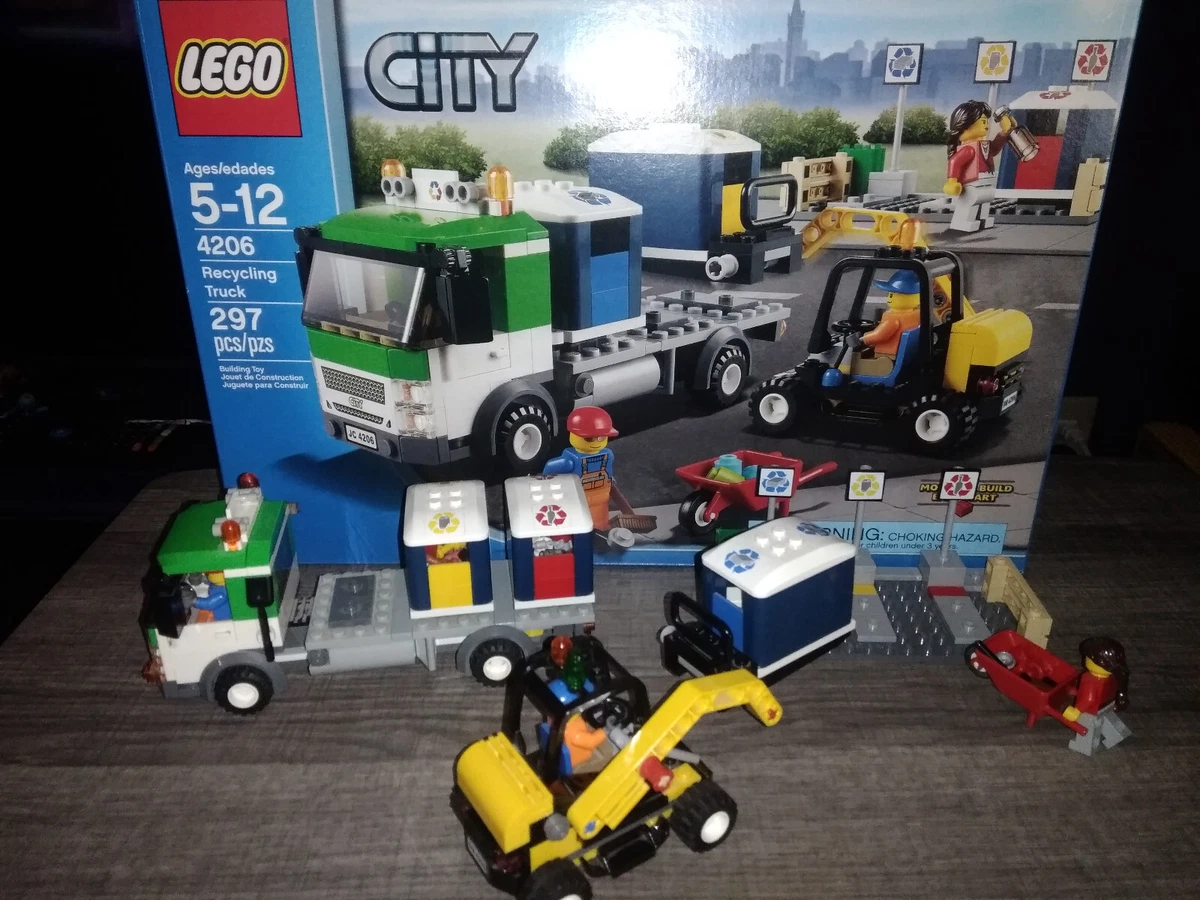 LEGO Recycling Truck Forklift 4206 100 Complete Set w Box