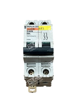 Merlin Gerin Multi9 5F1 2 Pole 6A Circuit Breaker C60N-D6A