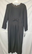 St. Simon Black Fancy Long Dress Size 8 Made in USA New With Tags Vintage