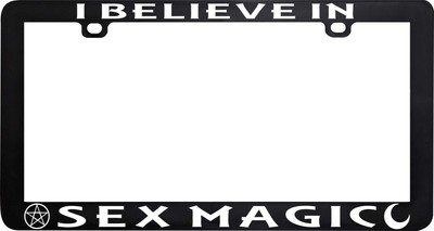 I BELIEVE IN SEX MAGIC WITCH WICCA WICCAN PAGAN LICENSE PLATE ...