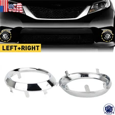 For Toyota Sienna SE 2011-2017 LH RH Front Bumper Fog Light Lamp Cover Part Kit