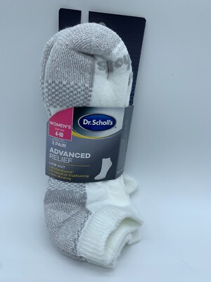 2 PAIRS WOMEN'S DR.SCHOLL'S ADVANCED NON BINDING  RELIEF LOW CUT  4-10  USA MADE