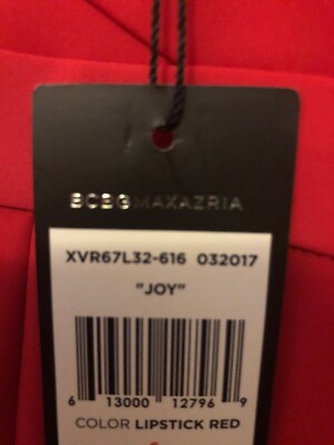 Robe BCBG Max Azria Rouge à Découpes - Taille 12, Neuve Avec étiquette - Modèle Coupé