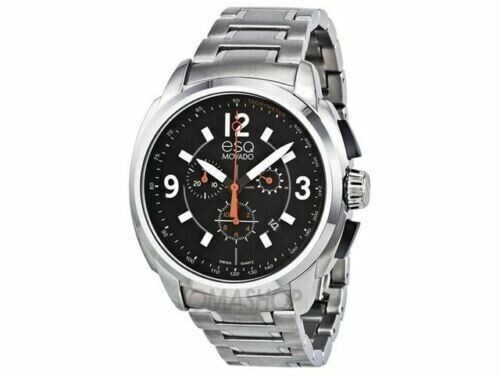 New ESQ by Movado 07301415 Excel Black Dial Chronograph Tachymeter