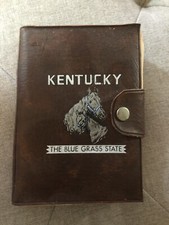 Vintage 1960  s Kentucky Snap Button Case Playing Card Set w/ Score Pag  Pencil