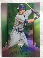 2020 Chronicles Los Angeles Dodgers Cody Bellinger Titanium Green Parallel card 