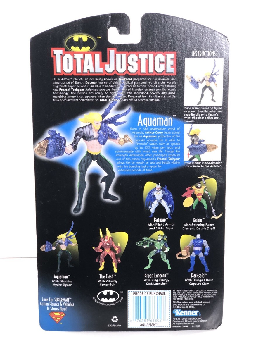 Total Justice Aquaman Figure 1996 Lot Of Variations Gold Black Armor