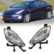 Fog Lights Assembly Compatible With Hyundai Elantra 2011-2013 OE Style
