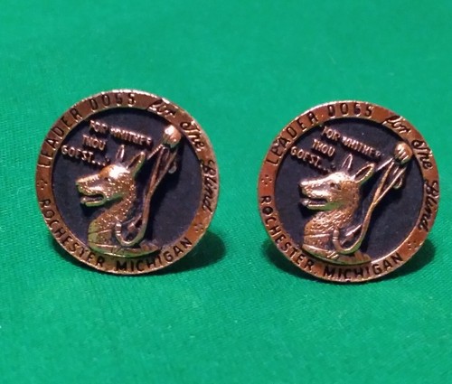 Vintage Antique Leader Dogs For The Blind Cufflinks Bates & Bacon RARE