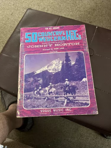50 Country & Western Hits for Organ arr. Laub, Vintage 1967 Songbook Songs Music