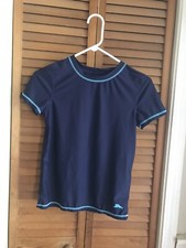 Tommy Bahama kids size large blue rash guard with marlin logo. Great condition 