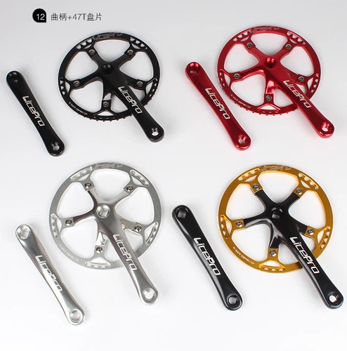 Litepro Bike Crank Set 7075-T6 Aluminum 130BCD Round Chainring 170mm Crankset - Picture 11 of 14