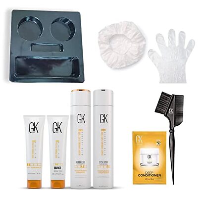 GK HAIR Keratin Treatment Brazilian Complex Blowout Straightening Kit For Women