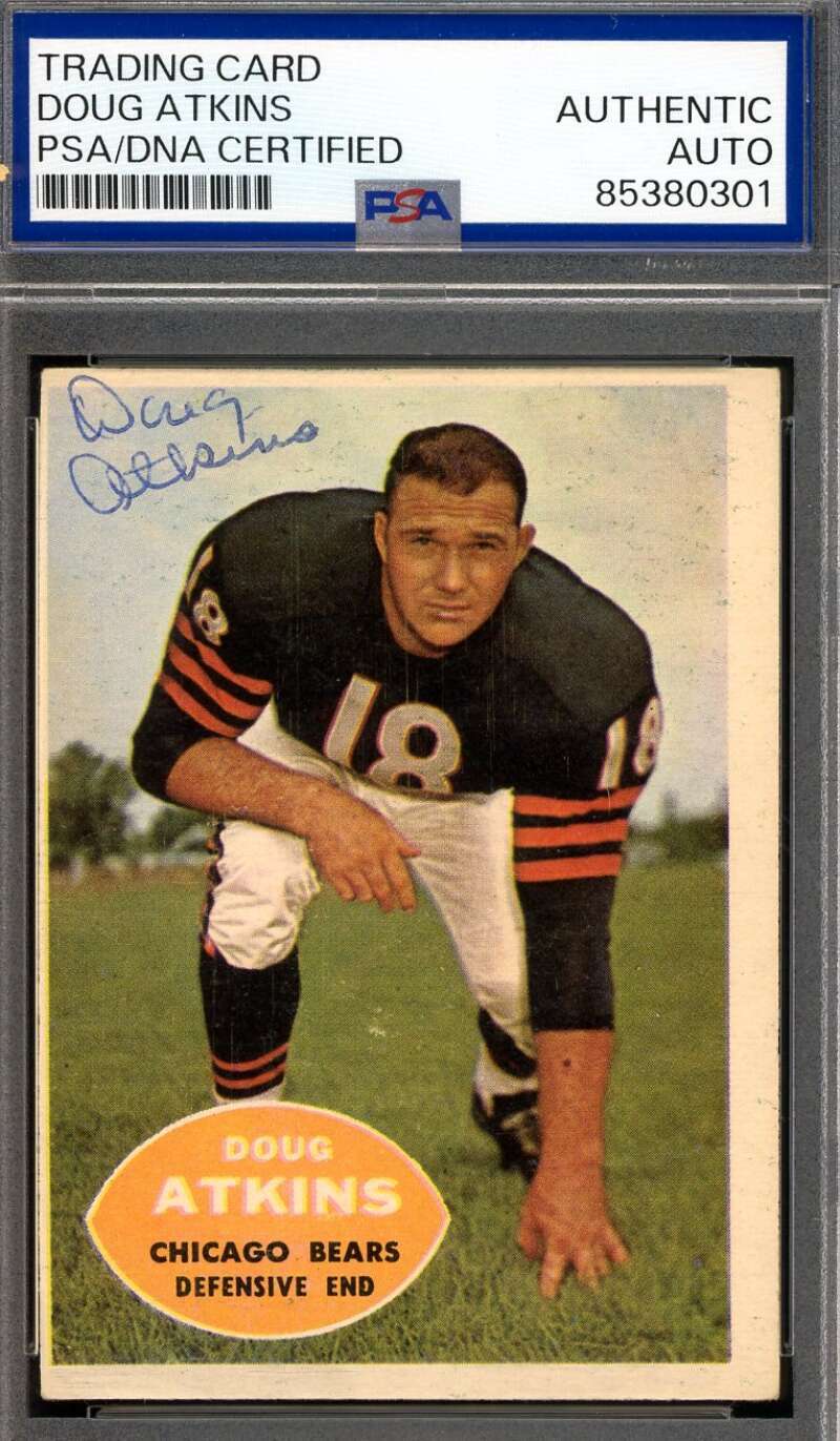 Doug Atkins PSA DNA Vintage Signed 1960 Topps Autograph