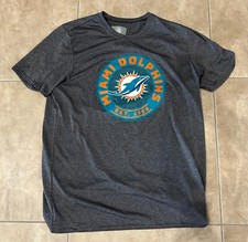 Miami Dolphins Est 1966 NFL Gray w/ Green Shirt Adult L Large