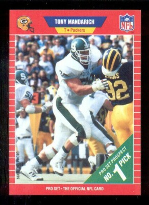 美品超レア盤！M.O.S.A.D. The Players / MAN 1989 Pro Set TONY MANDARICH Green Bay Packers Rookie Card | eBay