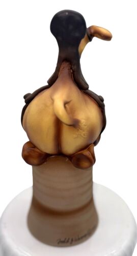 Todd J Warner Ceramic Sculpture Camel Bell Quirky Goofy Signed from 1997 9"Hx3"W - Picture 4 of 8