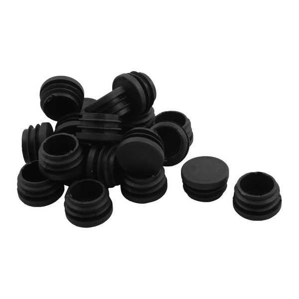Home Plastic Round Shaped Chair Foot Cover Tube Insert Black 30mm