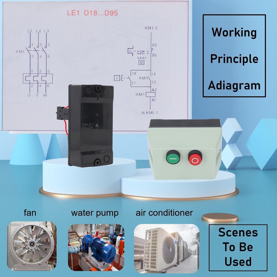 LE1D09M7 Electric Motor Starter Control,Single Phase 220 230V 7A 3HP... eBay