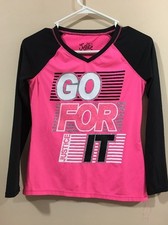 Justice Size 10 Longsleeve Performance Fabric Sparkly Graphics