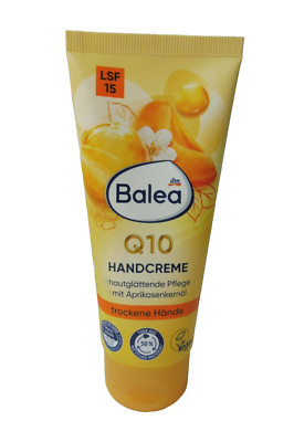 Balea Handcreme Q10 mit Aprikosenkernöl und LSF 15, 100ml Tube
