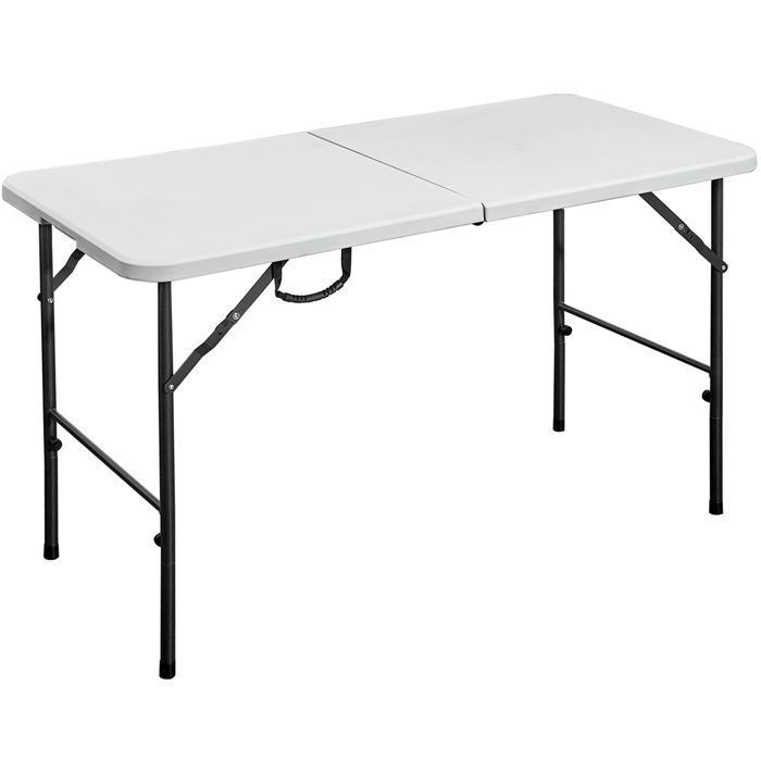 Blow Moulded Garden Camping Portable Rectangular Folding Table - 4ft