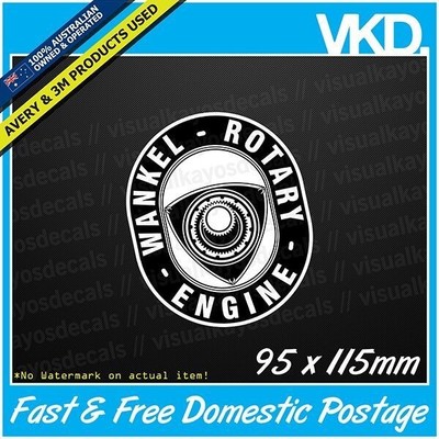 Wankel Rotary Engine Sticker/ Decal - 12B 13B RX2 RX3 RX4 RX7 RX8 R100 ...