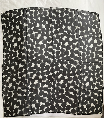 HOBBS Silk Square Scarf Black/Ivory UK