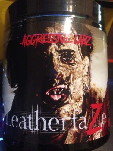 Aggressive Labz LEATHERFAZE High Stim Pre Workout -- Strawberry Slaughtermelon