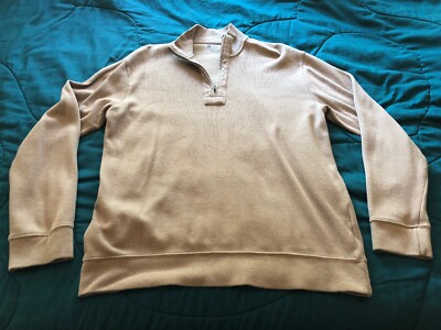 Men's Half-Zip Sweater Medium Nick(It) Brown