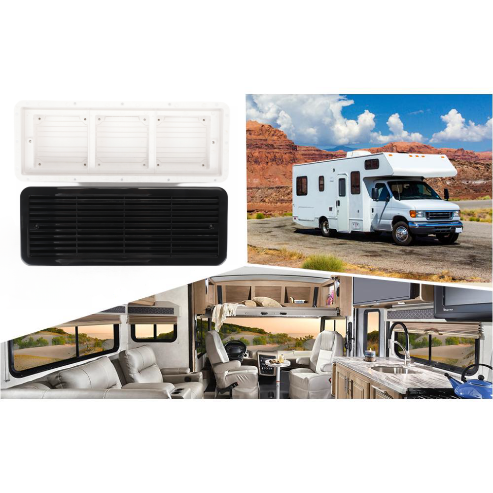 Black RV Caravan Air Vent Outlet Side Cover&White Bottom Shell