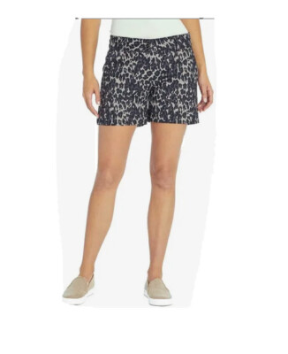 Isaac Mizrahi Tailored 5'' Inseam Stretch Trouser Short Distressed Leopard 