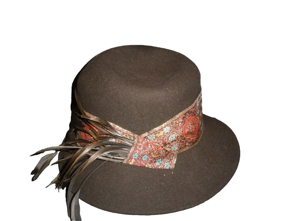 Vintage Woman's Fedora Brown Betmar New York Hat Wool One Size EUC