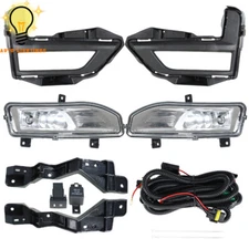 For 2017-2020 Nissan Rogue S SV SL Fog Lights Lamps w/Switch Bezel Wires Sets