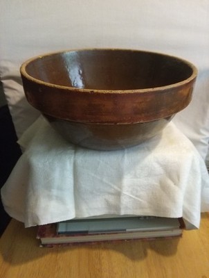 Vintage Red Wing Pottery Dunlap Brown Stoneware Mixing Bowl