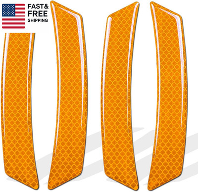 4PCS Car Reflective Trim Side Marker Stickers,Automotive Exterior Accessories R