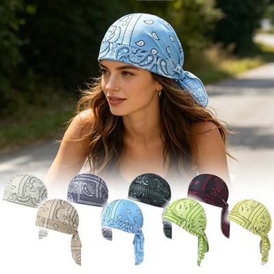 8x Elastic Motorcycle Wrap Biker Du Bandana Paisley Doo Rag Head Skull Cap Durag