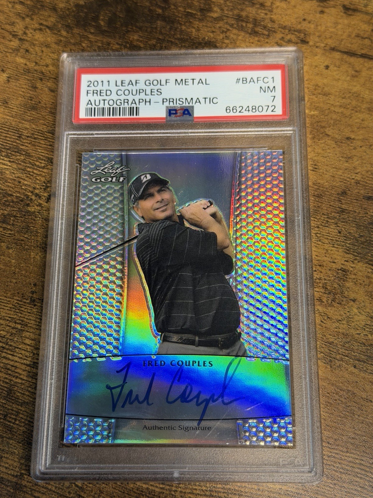 2011 Leaf Golf Metal Fred Couples Autograph Prismatic #/50
