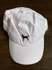 The Black Dog Hat Pink/white stripe/seersucker-like, Sz Youth 5-12 Yrs Old, NWOT