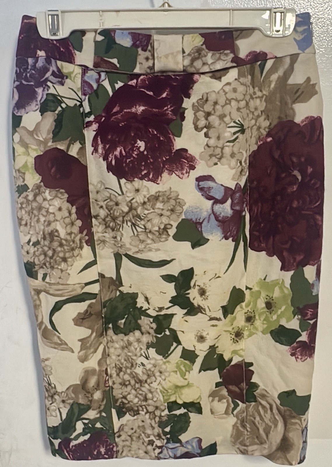 RED Valentino Floral Wool Pencil Skirt Womens 46 NWT Made in Italy