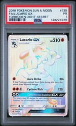 Lucario GX Secret Rare Rainbow Full Art Holo 135/131 Forbidden Light