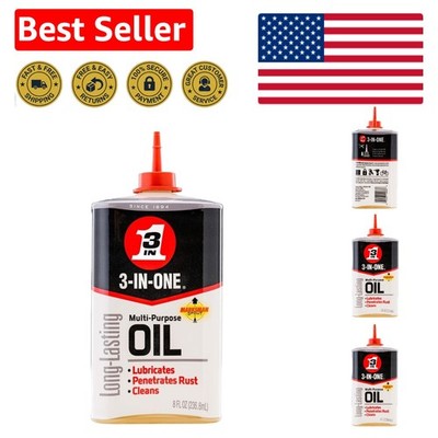 3-in-One Multi-Purpose Oil, 8 Oz   Precision Lubricant with Twist Spout Design