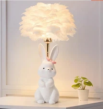 Rabbit Table Night Light Girl Lamp Desk Decoration Reading Study Lamps Lighti...