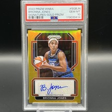2022 Panini Prizm WNBA Gold Autograph #SGBJN BRIONNA JONES /10 PSA 10 GEM MINT